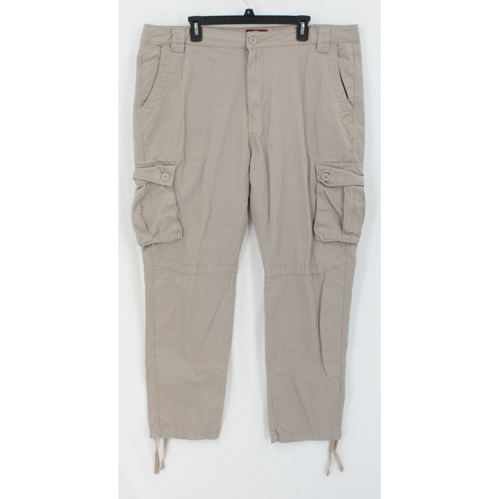 Matchstick Pants Mens 42x32 Beige Cargo Paratrooper Military Utility Y2K Outdoor